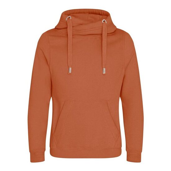 Oranžs hūdijs ar augsto/dubulto apkakli